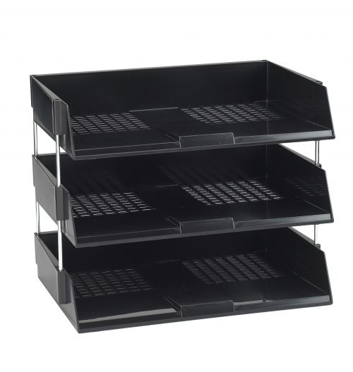 Avery Letter Tray Wide Entry Black W44BLK